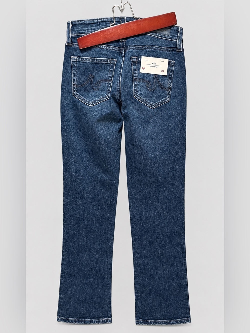 AG Jeans Mari High Rise Straight Leg Womens 25 Blue Denim NWT - Picture 2 of 4